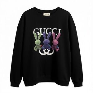 Gucci Black Sweater with Colorful Bunny Design
